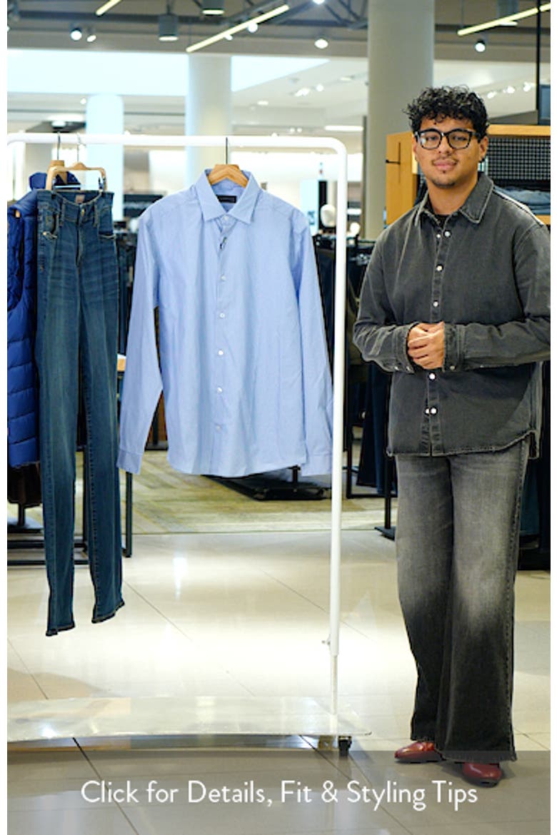 Slim Fit Non-Iron Stripe Button-Up Shirt video