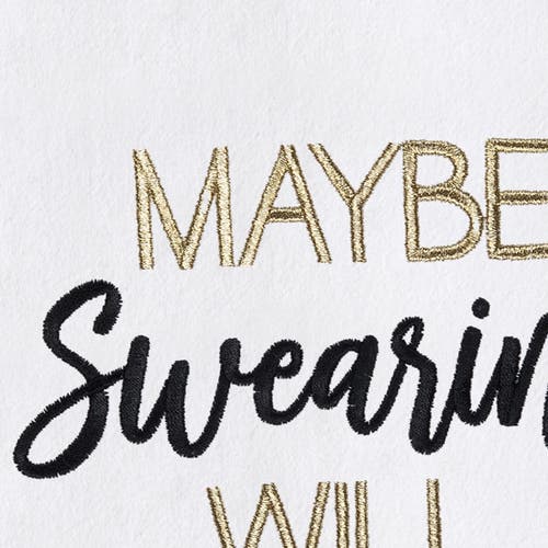 C & F Home C&f Home Swearing Will Help Kitchen And Bathroom Embroidered Hand Towel In Multi