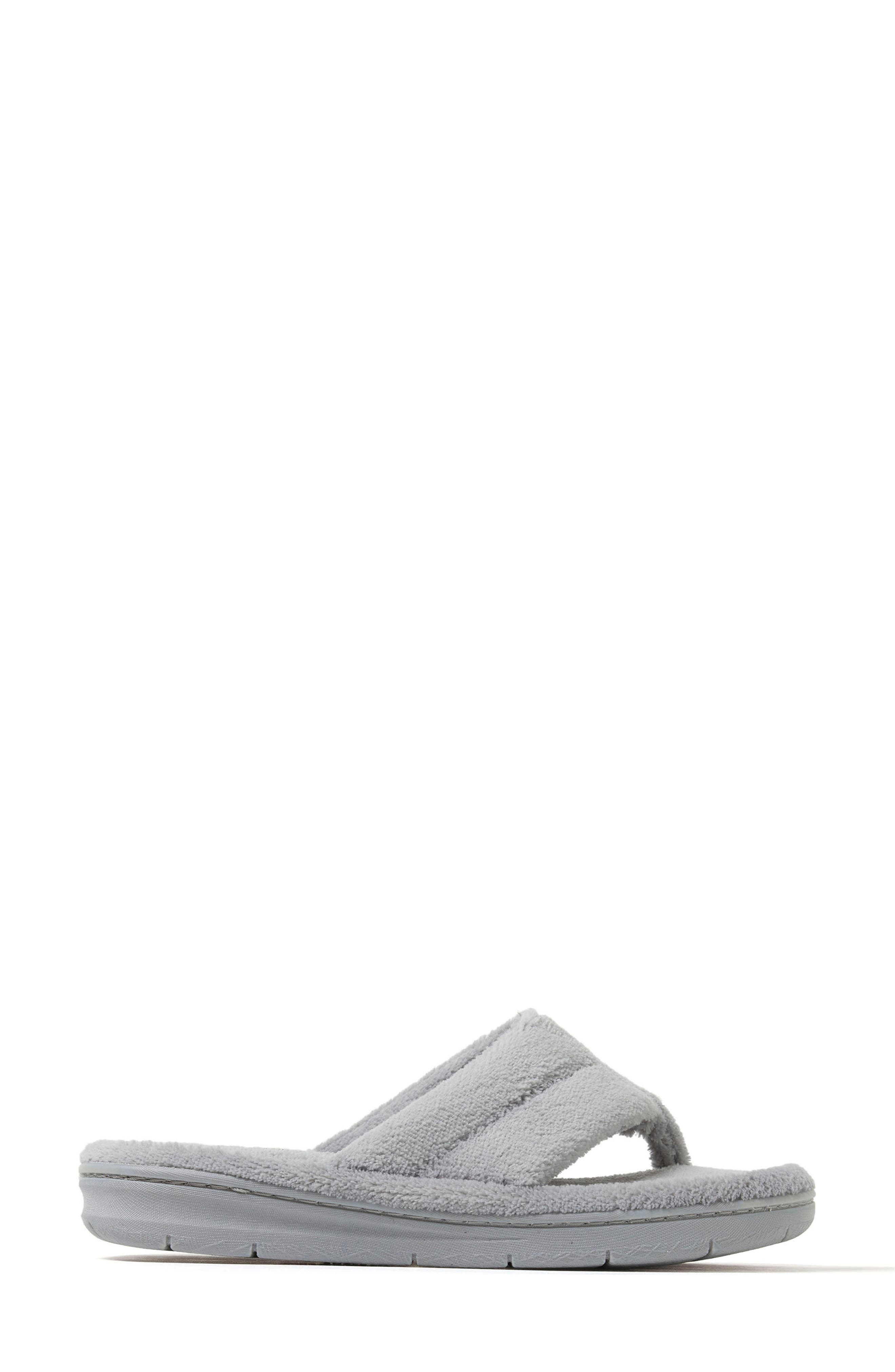 Wrenley Terry Thong Flip Flop Slipper, Alternate, color, SLEET