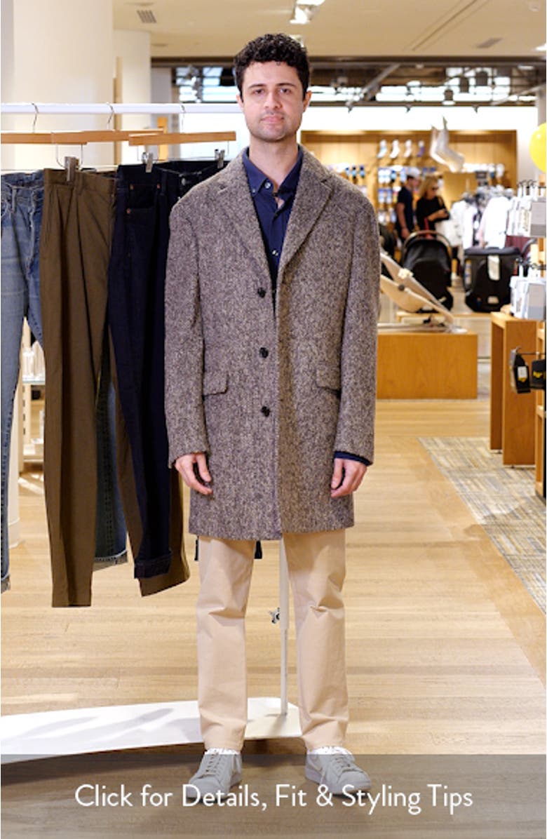 Sherwood Wool & Alpaca Blend Herringbone Topcoat, sales video thumbnail