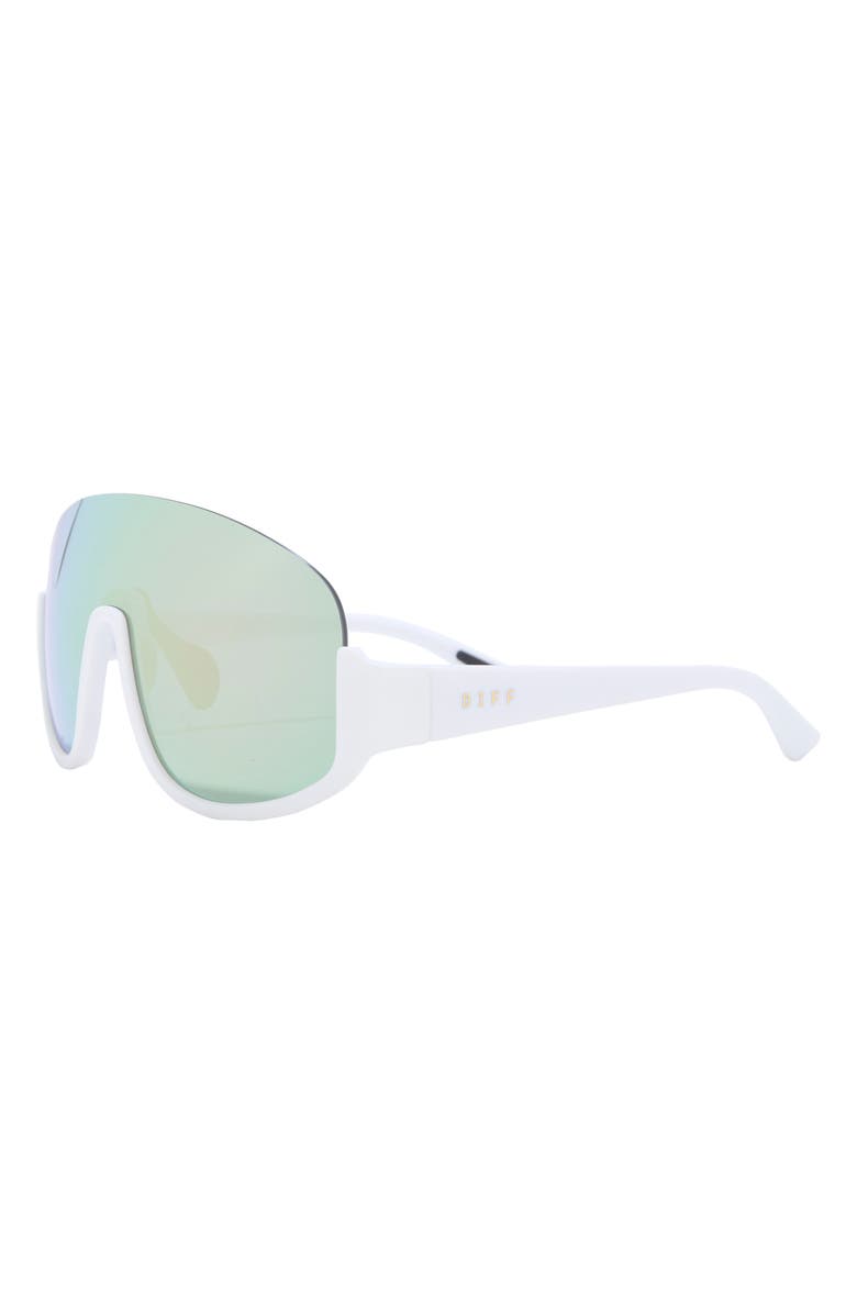 DIFF Blazer 135mm Shield Sunglasses, Alternate, color, White Lavendar