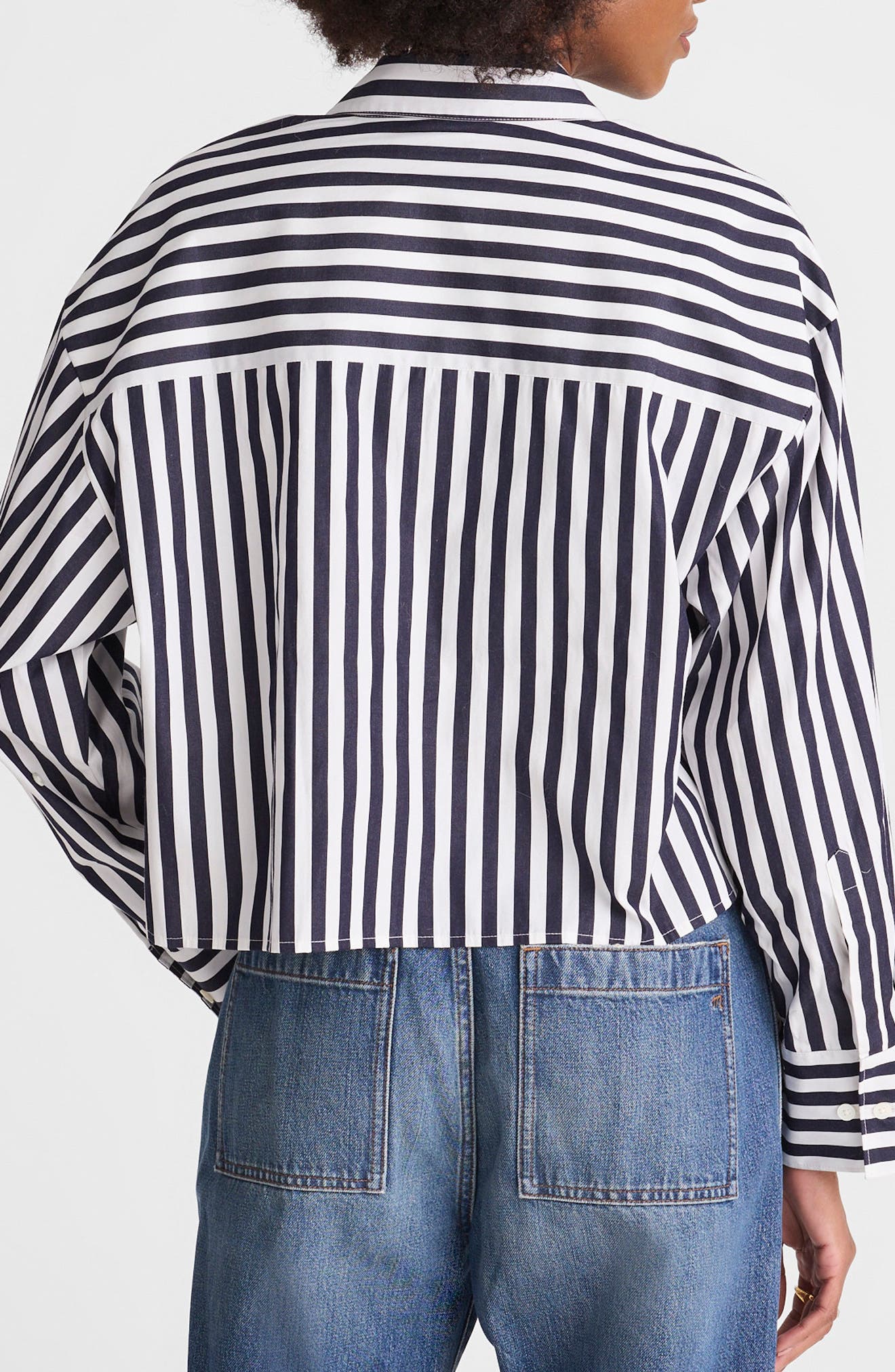 Straight Hem Poplin Shirt - image 2