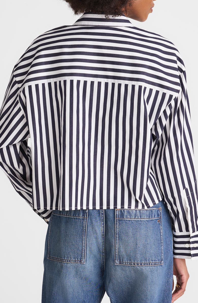 Madewell Straight Hem Poplin Shirt, Alternate, color, Classic Navy