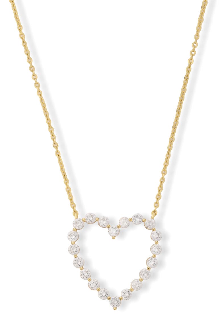 Baby She's an Icon Heart Pendant Necklace, Main, color, GOLD-WHITE