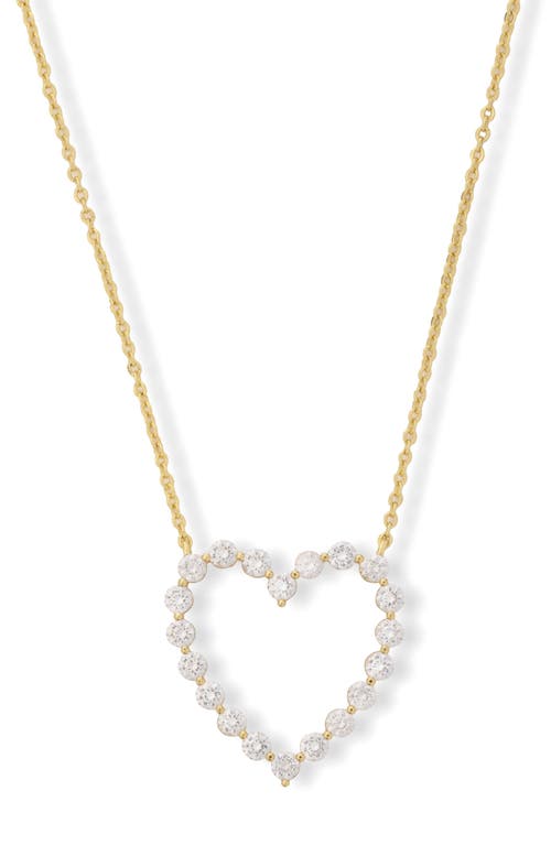 Melinda Maria Baby She's an Icon Heart Pendant Necklace in Gold-White 