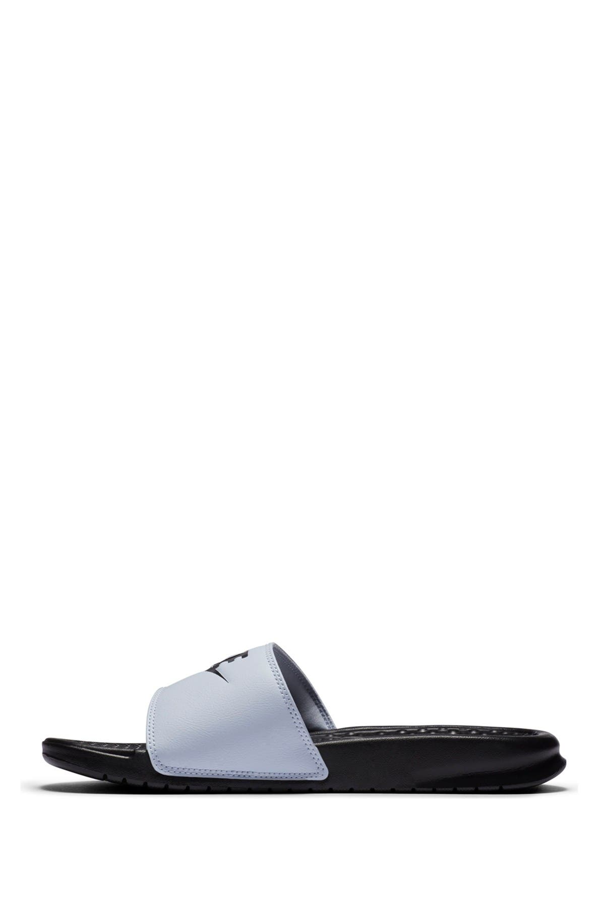 Benassi Slide Sandal, Alternate, color, BLACK/BLACK-GHOST