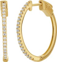 Carrière Jewelry Diamond Oval Hoop Earrings - 0.27ct.