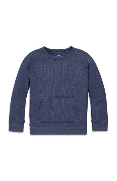 Kids Heathered Waffle Pocket Tee