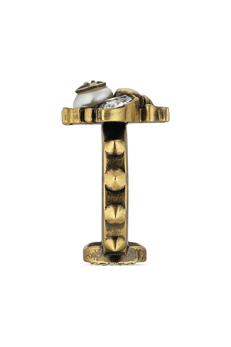 Bee Interlocking-G Ring, Alternate, color, GOLD