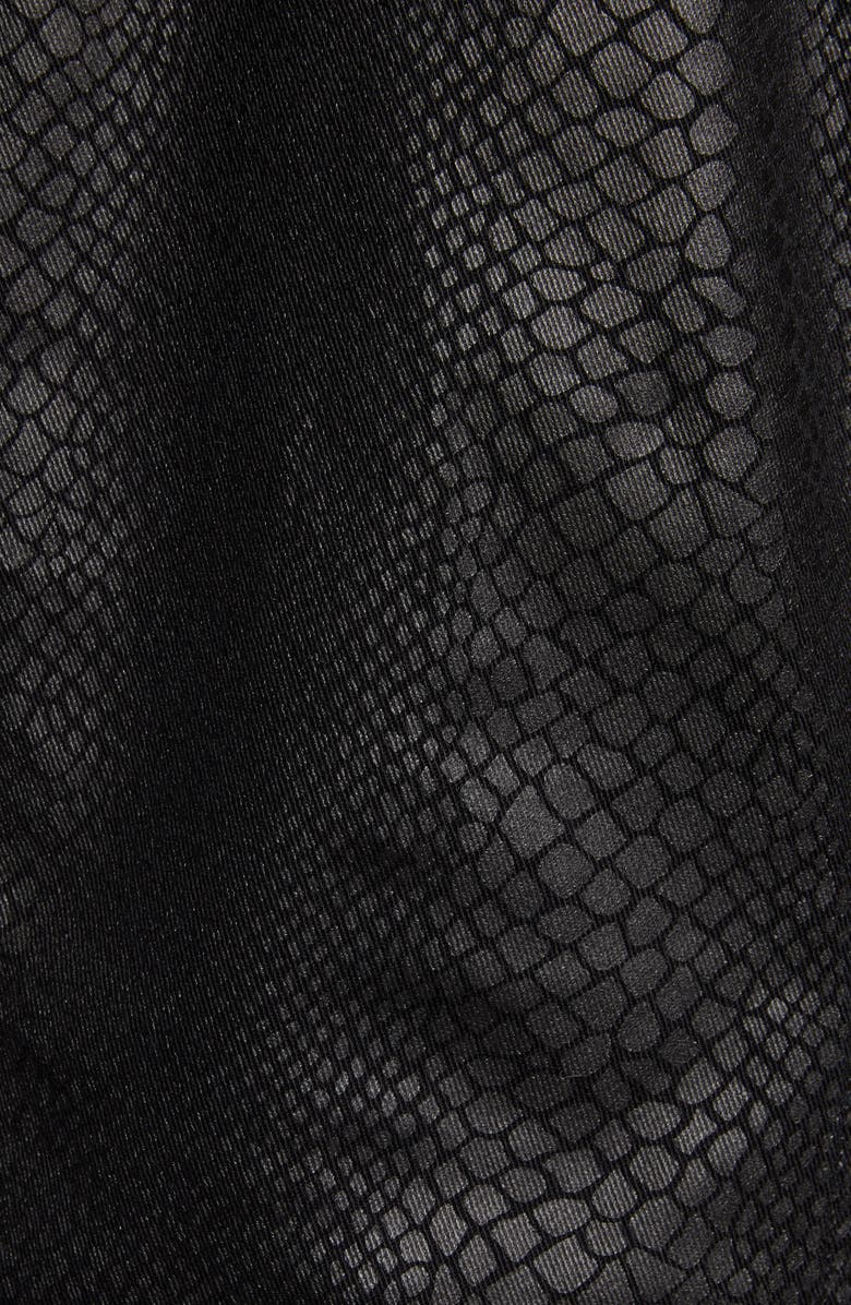 Mavi Jeans Samantha Snakeskin Print Denim Jacket, Alternate, color, 