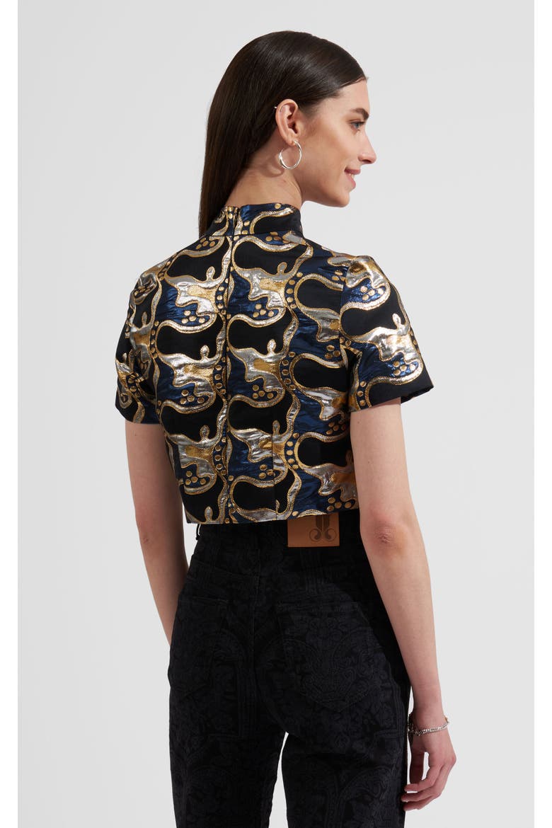 Juliet Crop Top Embroidered, Alternate, color, Spritz Blu Blue