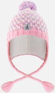 Deux par Deux Winter Peruvian Pompom Braided Earflap Knit Hat