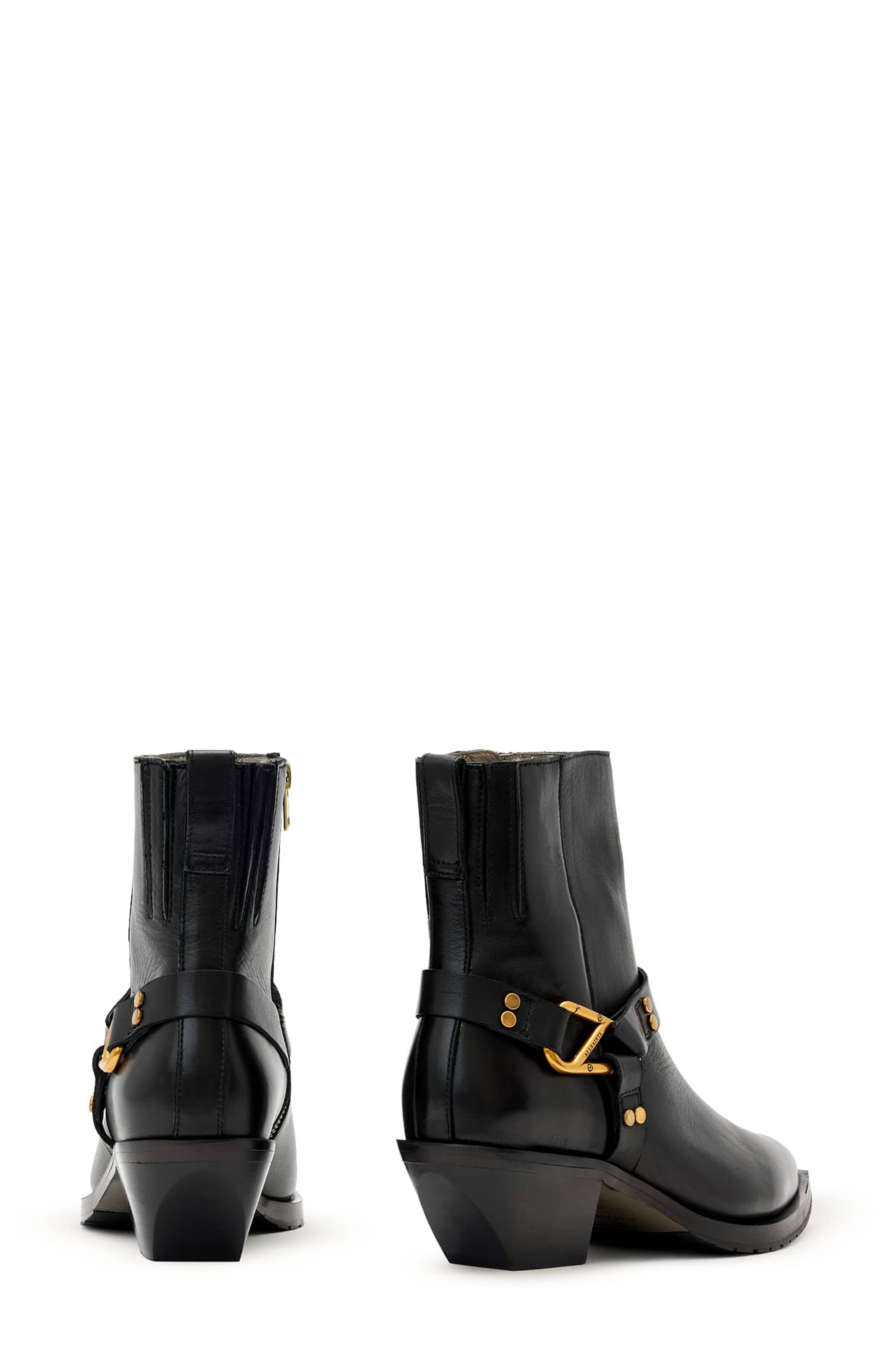 AllSaints Fox Moto Bootie, Alternate, color, Black