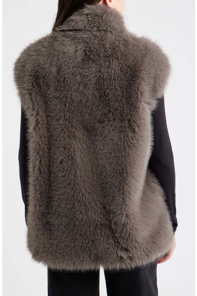Faux Fox Fur Vest, Alternate, color, TAUPE