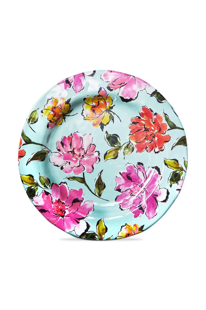 In Bloom Melamine Dinner Plate Multi Melamine Spring, Main, color, Blue