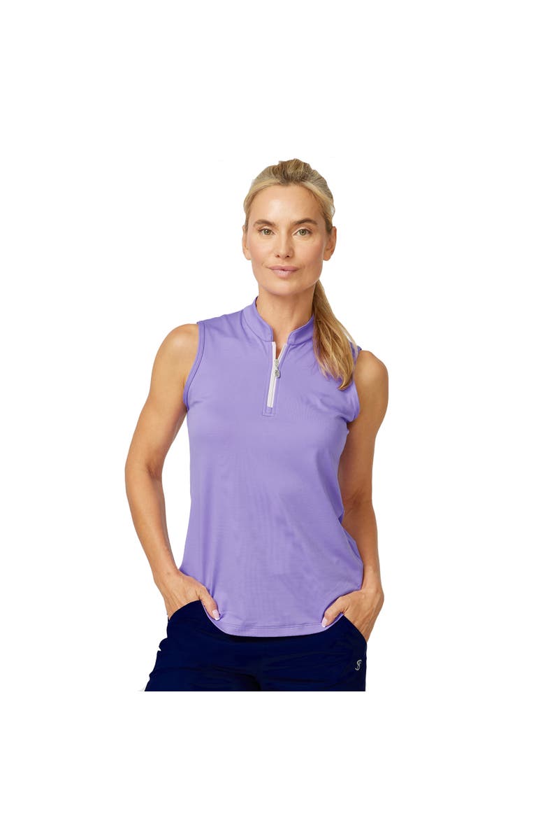 Sofibella Golf Colors Sleeveless Womens Golf Polo, Main, color, Amethyst