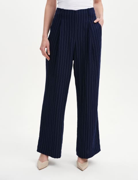 Mara Short Stripe Wide Leg Trouser