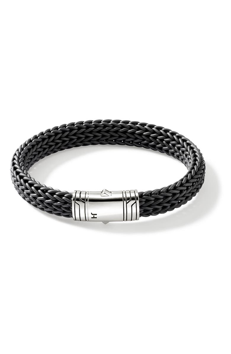 John Hardy Men's Woven Bracelet, Main, color, Silver