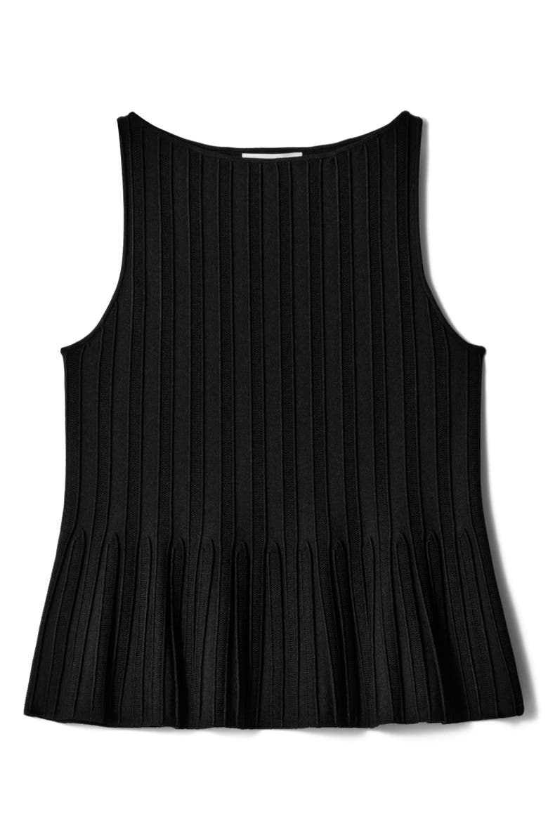 & Other Stories Sleeveless Peplum Rib Top, Alternate, color, 