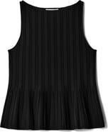 & Other Stories Sleeveless Peplum Rib Top