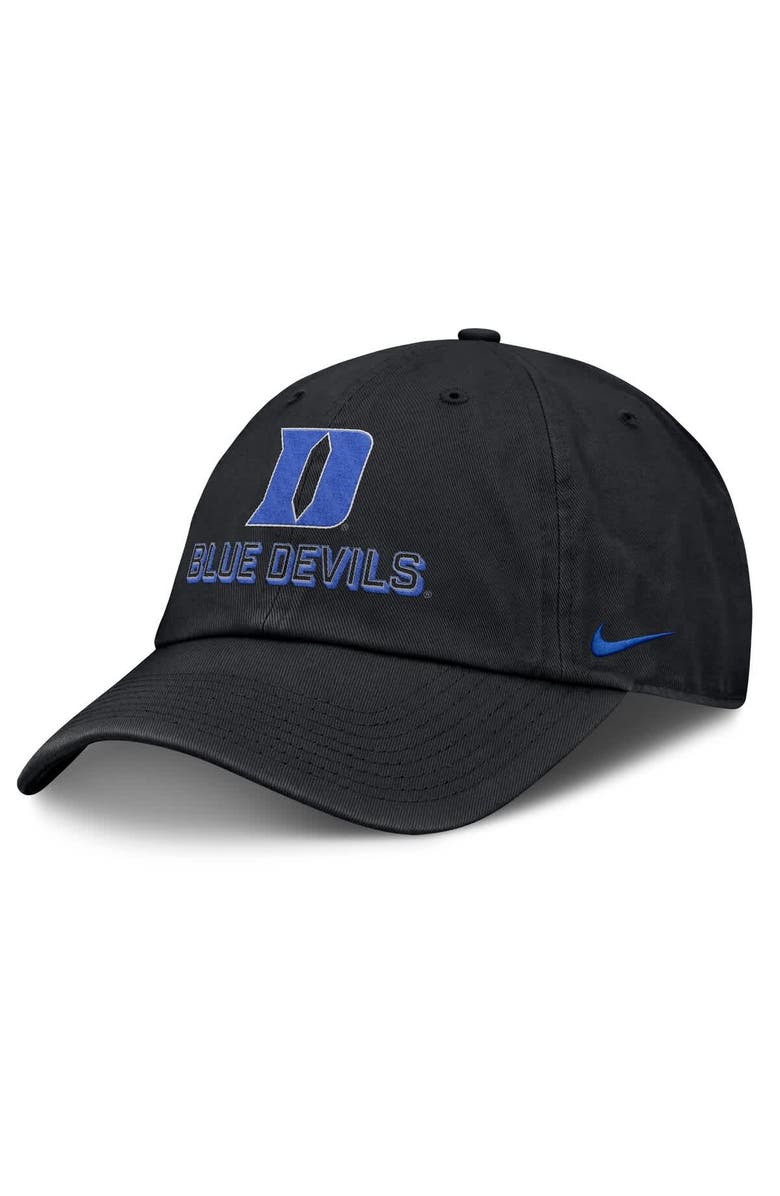Nike Men's Nike Black Duke Blue Devils 2025 On-Field Club Adjustable Hat, Main, color, Black