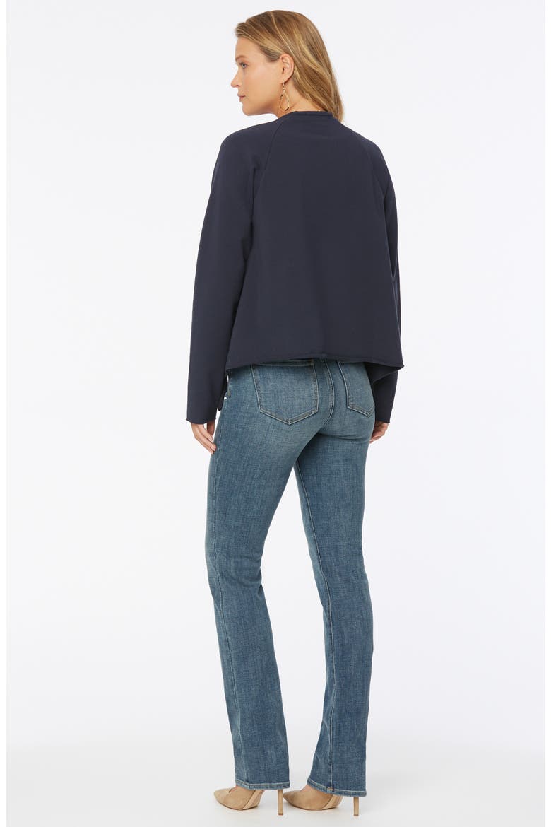 Draped Open Front Sweatshirt, Alternate, color, OXFORD NAVY