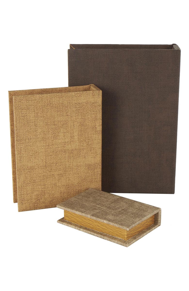 SONOMA SAGE HOME Set of 3 Faux Book Boxes, Alternate, color, 