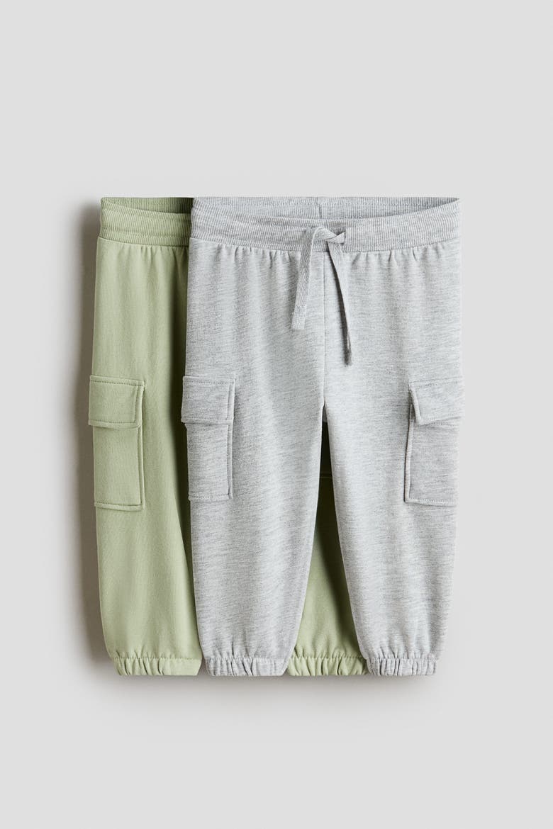 2-pack Cargo Joggers, Main, color, Light green/light gray
