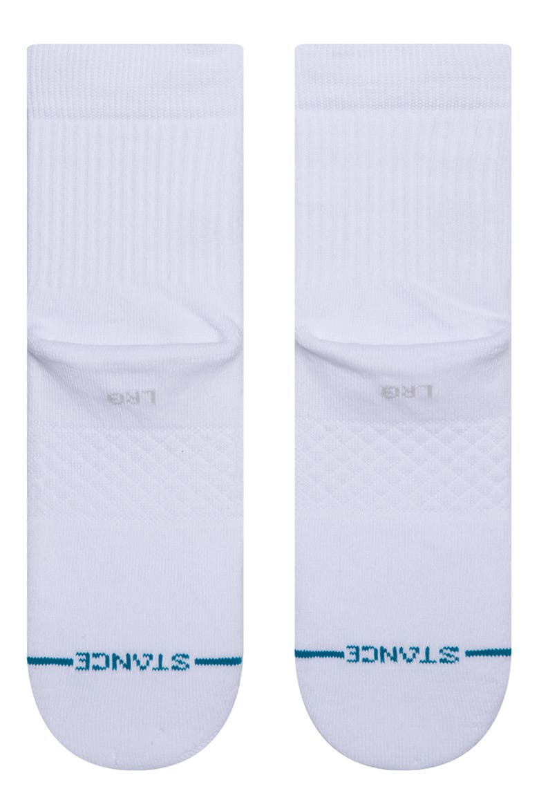Icon Quarter Crew Socks, Alternate, color, WHITE