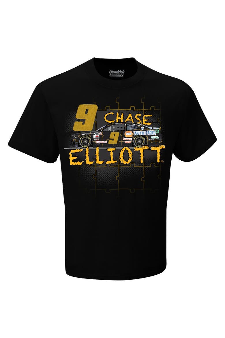 Men's Hendrick Motorsports Team Collection Black Chase Elliott NAPA Children's Healthcare of Atlanta Graphic 2-Spot T-Shirt, Alternate, color, Black