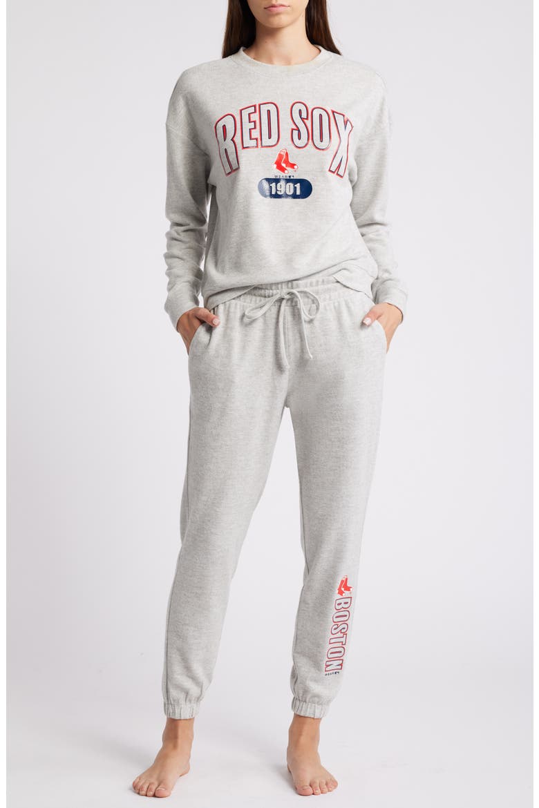 Women's WEAR by Erin Andrews Gray Boston Red Sox  Knitted Lounge Set, Main, color, Gray
