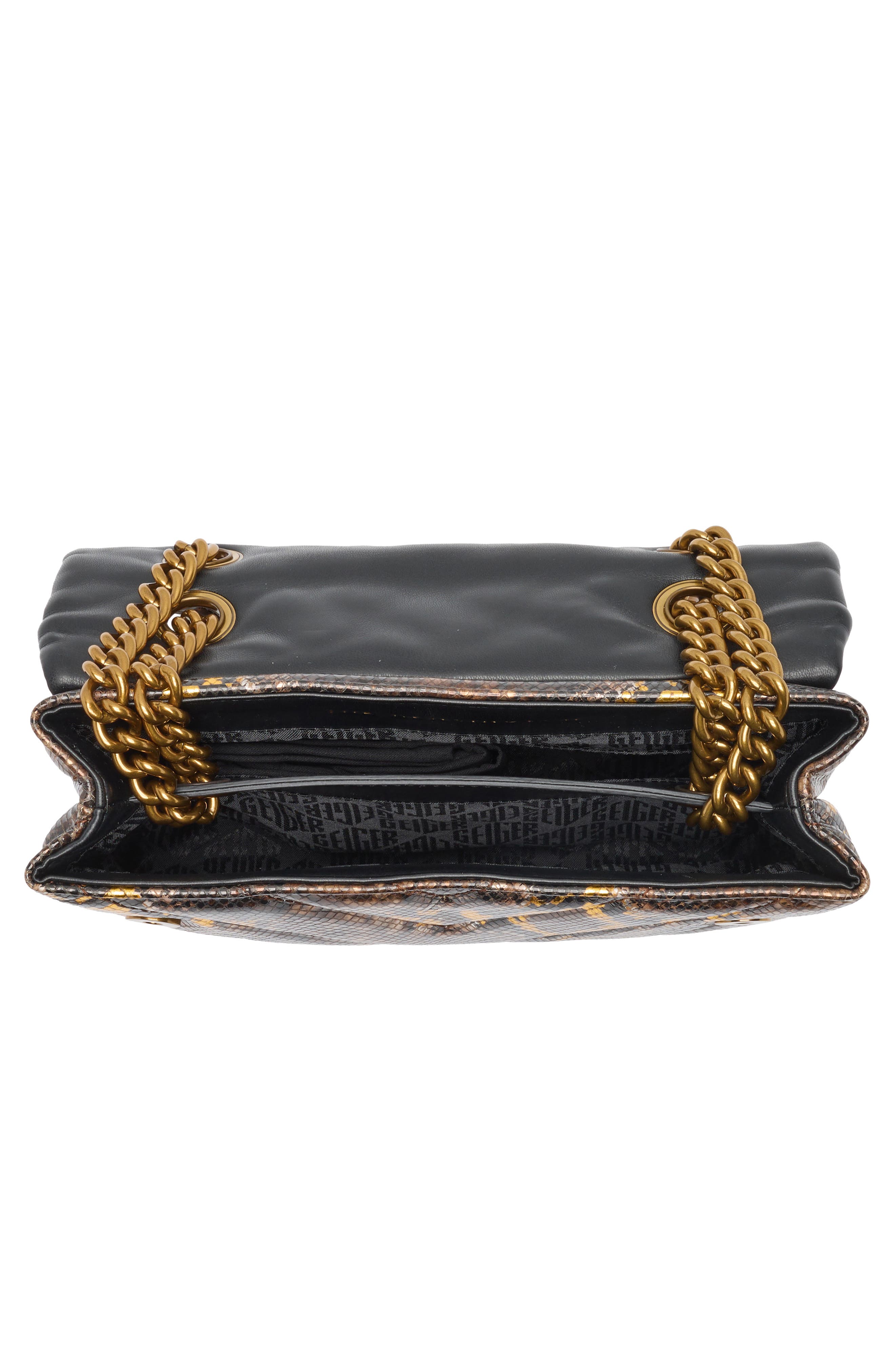 Kurt Geiger London Kensington Snake Print Shoulder Bag, Alternate, color, 