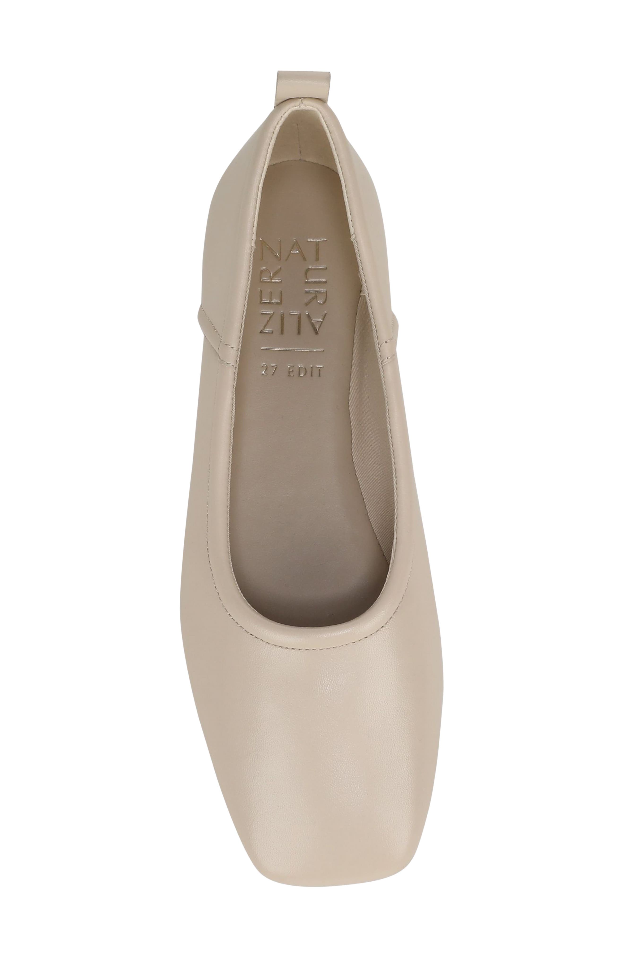 Dream Square Toe Ballet Flat, Alternate, color, SANDSTONE BEIGE LEAT
