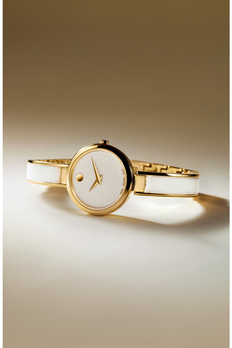 Moda Bracelet Watch, 24mm, Alternate, color, WHITE