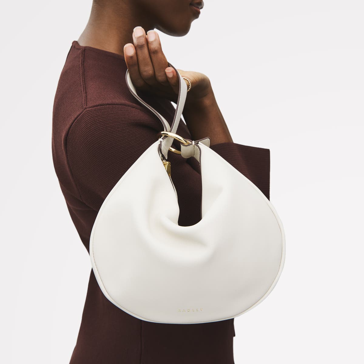 Radley The Harrington Medium Ziptop Clutch, Alternate, color, Chalk