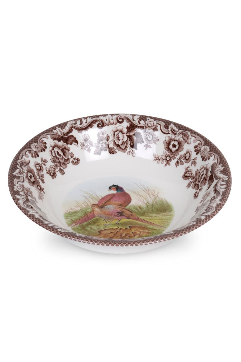 Woodland 12 Piece Dinnerware Set, Service for 4, Pheasant, Alternate, color, Woodland