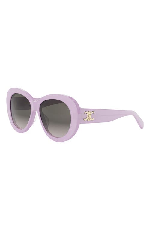 Celine Triomphe Logo Oval Acetate Sunglasses