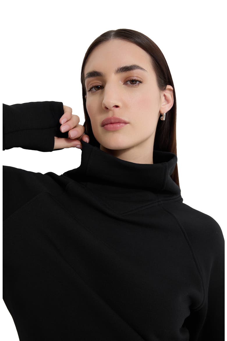 Washington Mock Neck Sweatshirt, Alternate, color, BLACK