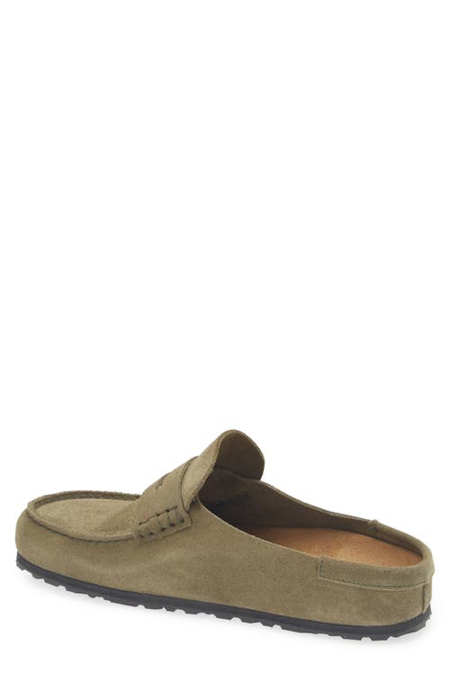 Birkenstock Naples Wrapped Suede Slippers In Green