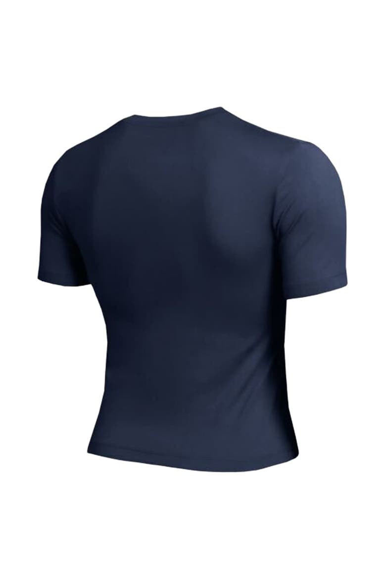 Women's Champion Navy Philadelphia 76ers Soft Touch Fitted Cropped T-Shirt, Alternate, color, Navy
