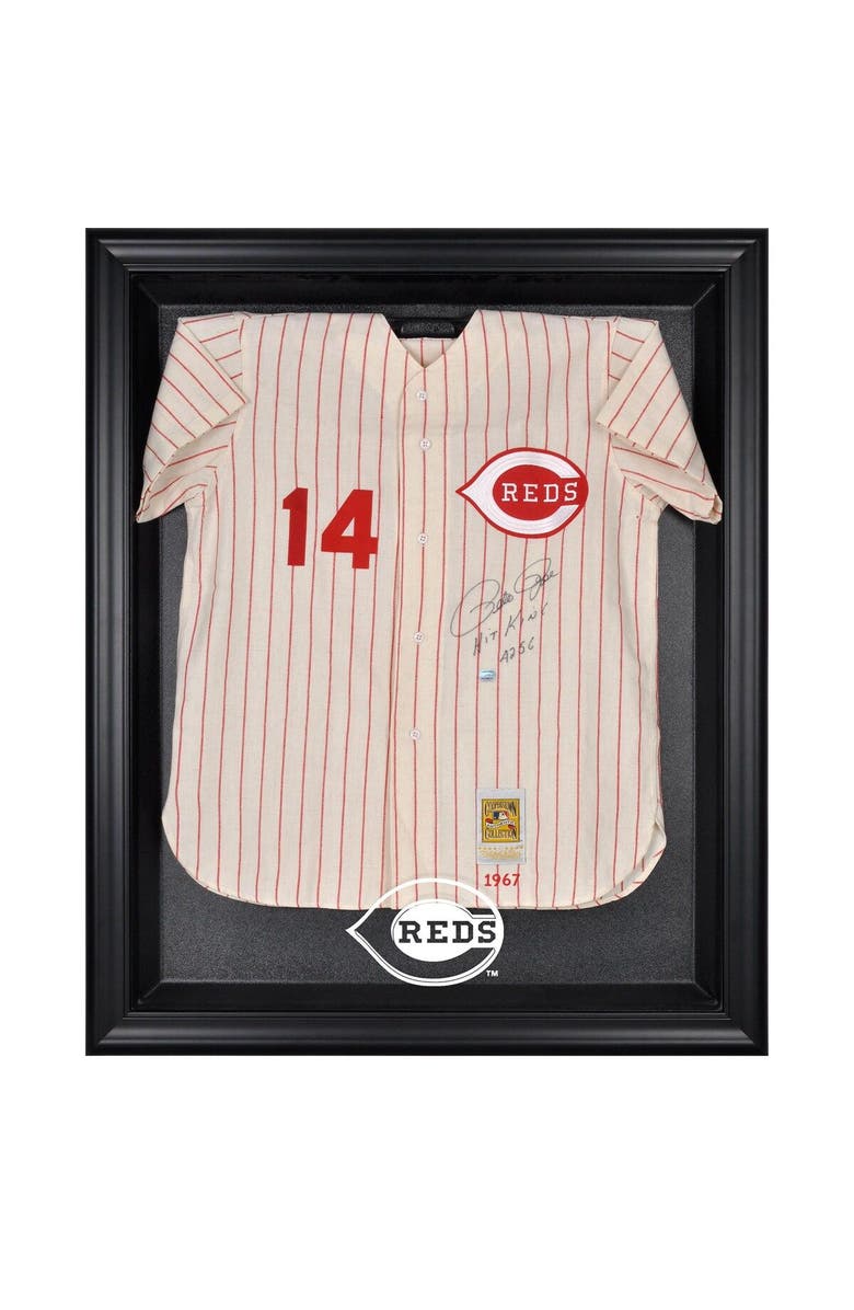 FANATICS AUTHENTIC Cincinnati Reds Black Framed Logo Jersey Display Case, Main, color, 