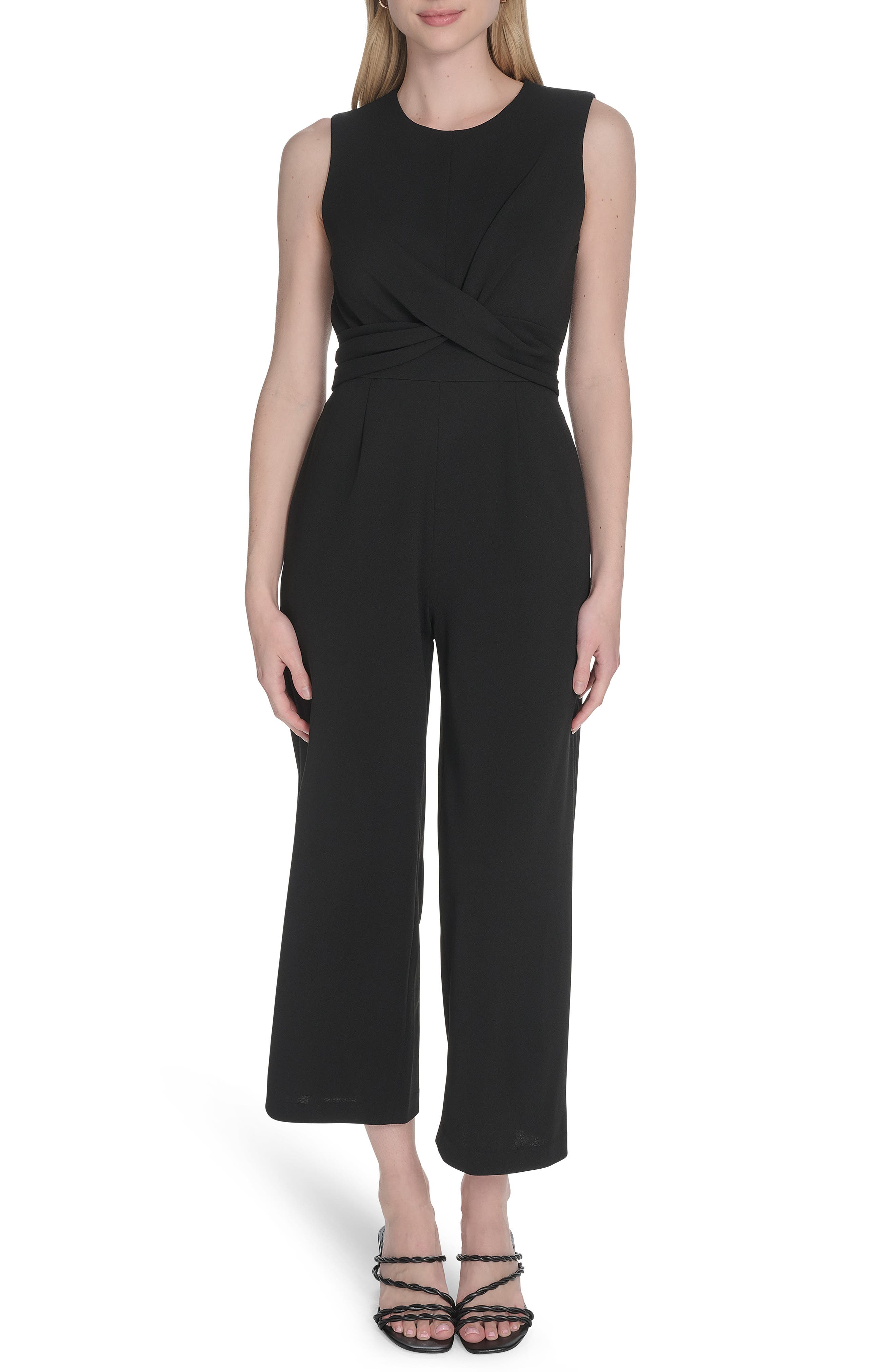 Calvin Klein Knotted Wide Leg Jumpsuit