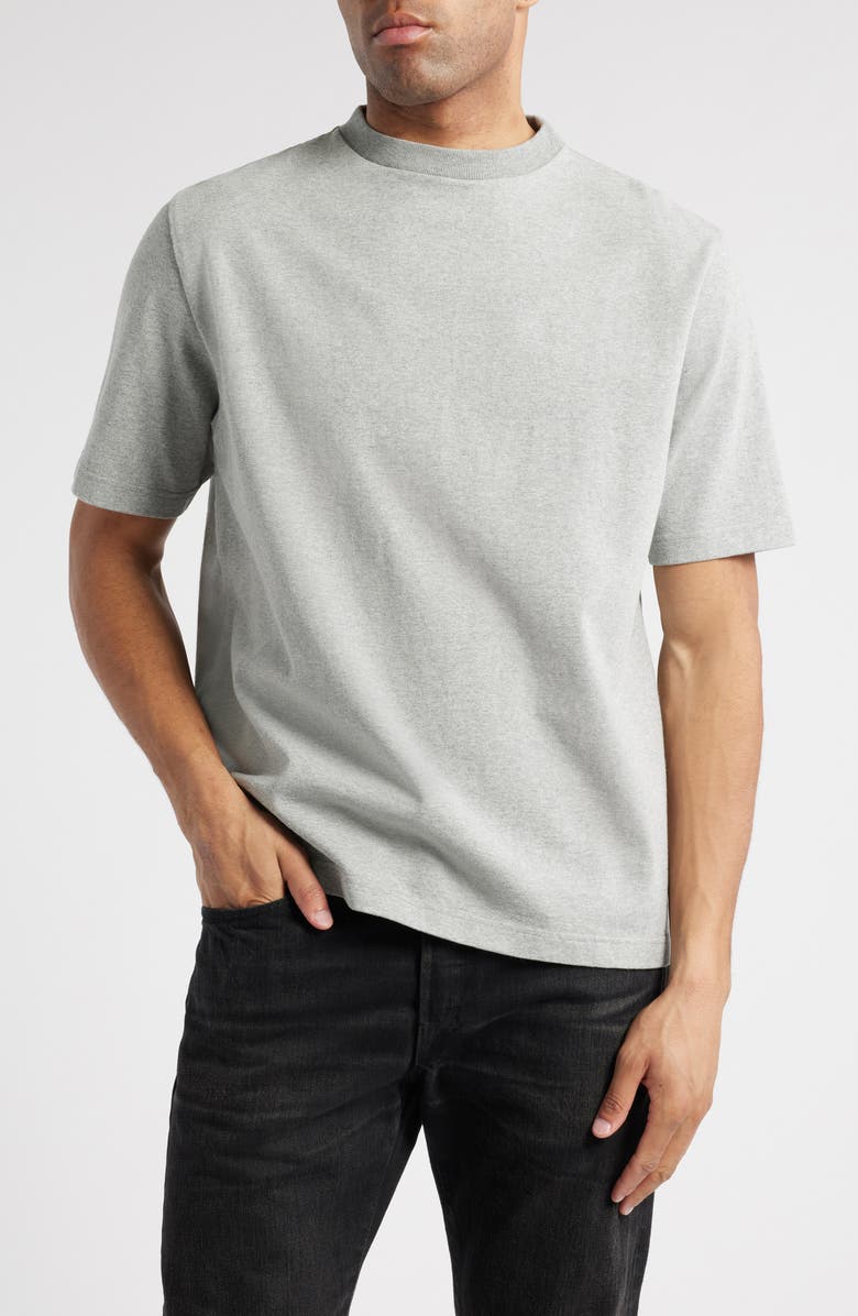 EDWIN Heathered Grey Cotton T-Shirt, Main, color, Grey