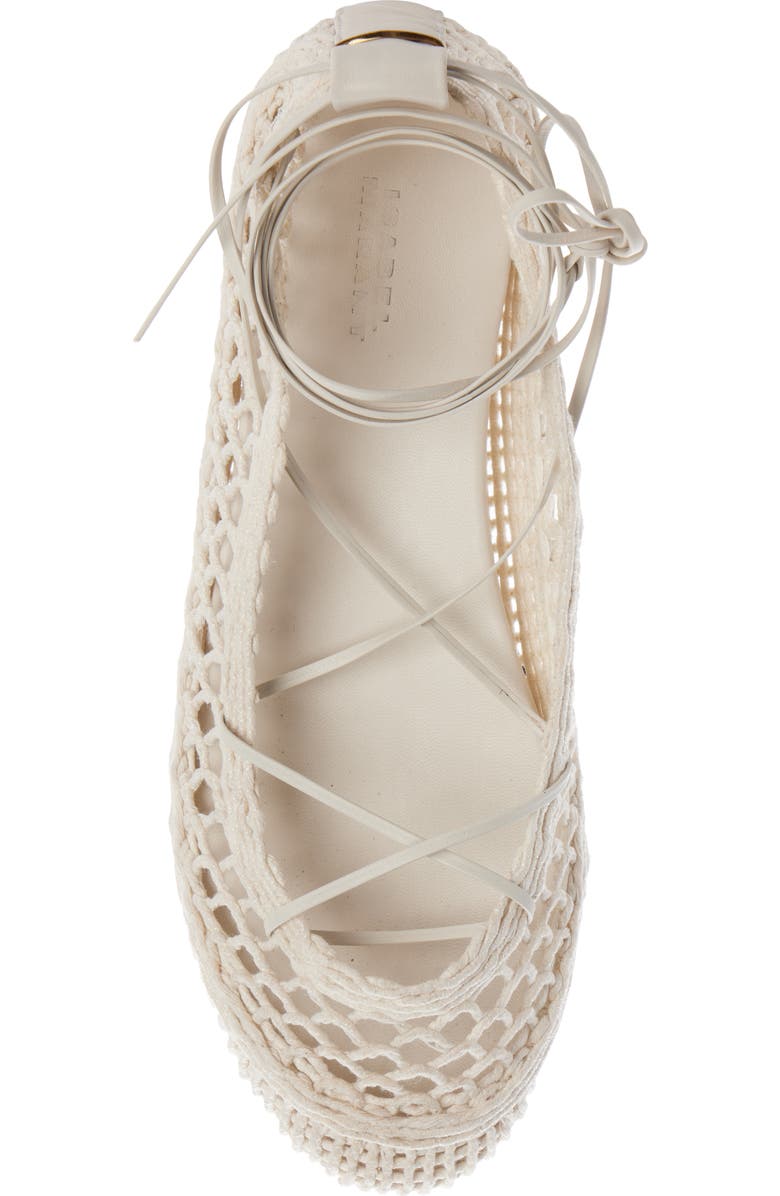 Isabel Marant Belna Lace-Up Ballet Flat, Alternate, color,