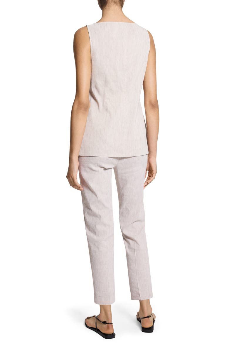 Theory Sleeveless Linen Blend Top, Alternate, color,