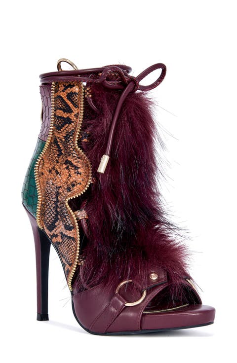 Heather Mixed Media Stiletto Sandal