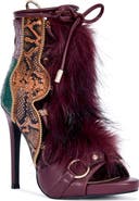 AZALEA WANG Heather Mixed Media Stiletto Sandal