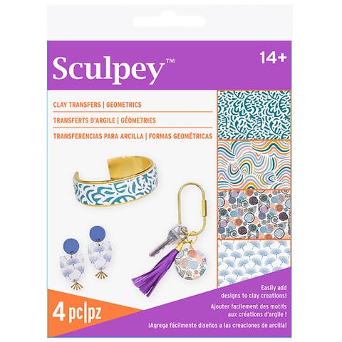 Sculpey Clay Transfers Geometric Clay Decoration Sheets
