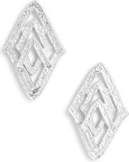 Karine Sultan Layered Triangle Stud Earrings