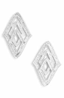Karine Sultan Layered Triangle Stud Earrings